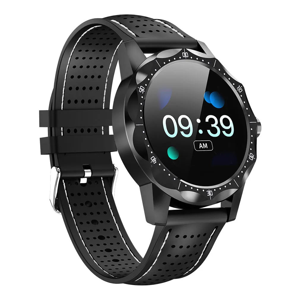 COLMI SKY1 smart watch in red, white, or yellow with colour touch display showing heart rate data.