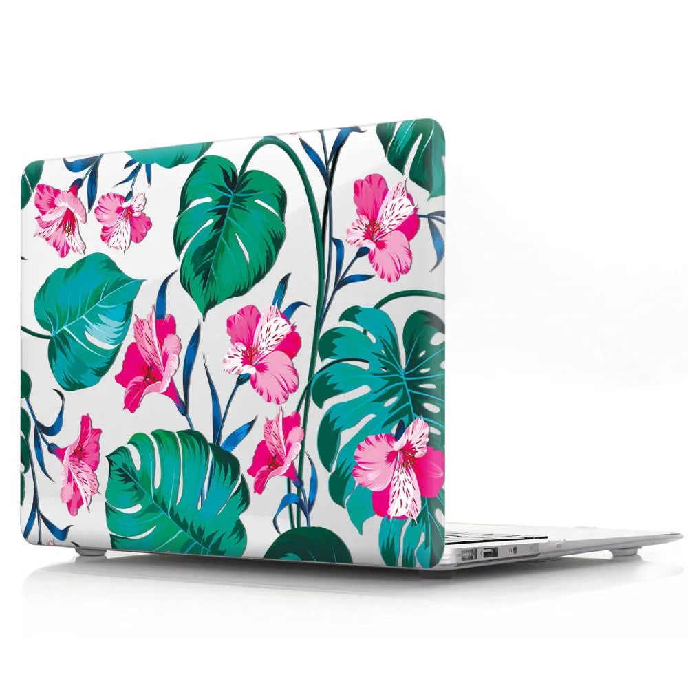 Plastic laptop protective shell with floral pattern for MacBook Air 11 inch and MacBook Pro 12 inch retina.
