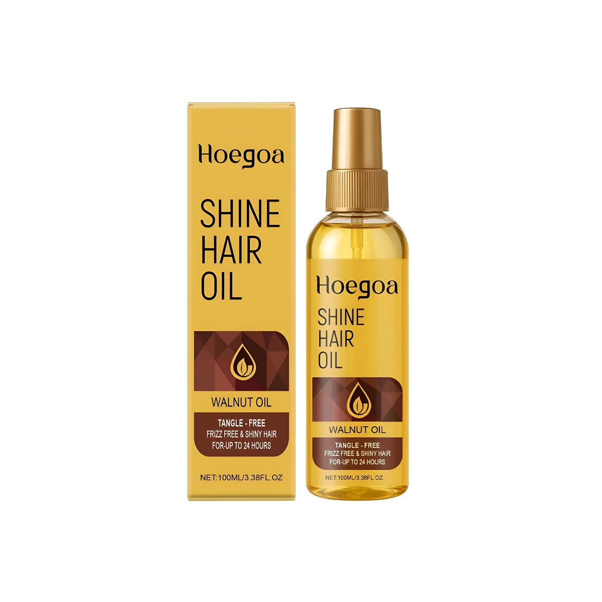 100ml bottle of Shine Hair Oil conditioning treatment for dry hair.