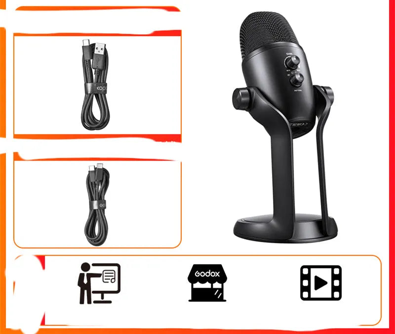 God Cow UMIC82 wireless karaoke microphone with noise cancellation technology