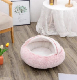 Cozy All-in-One Pet Bed in various colors and sizes, providing a plush and comfortable retreat for cats and dogs