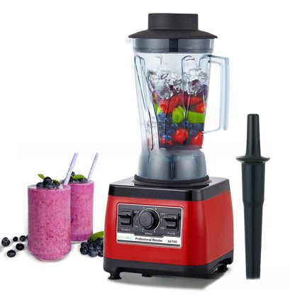 Red industrial-style commercial blender with a 2-litre jug, model A8700.
