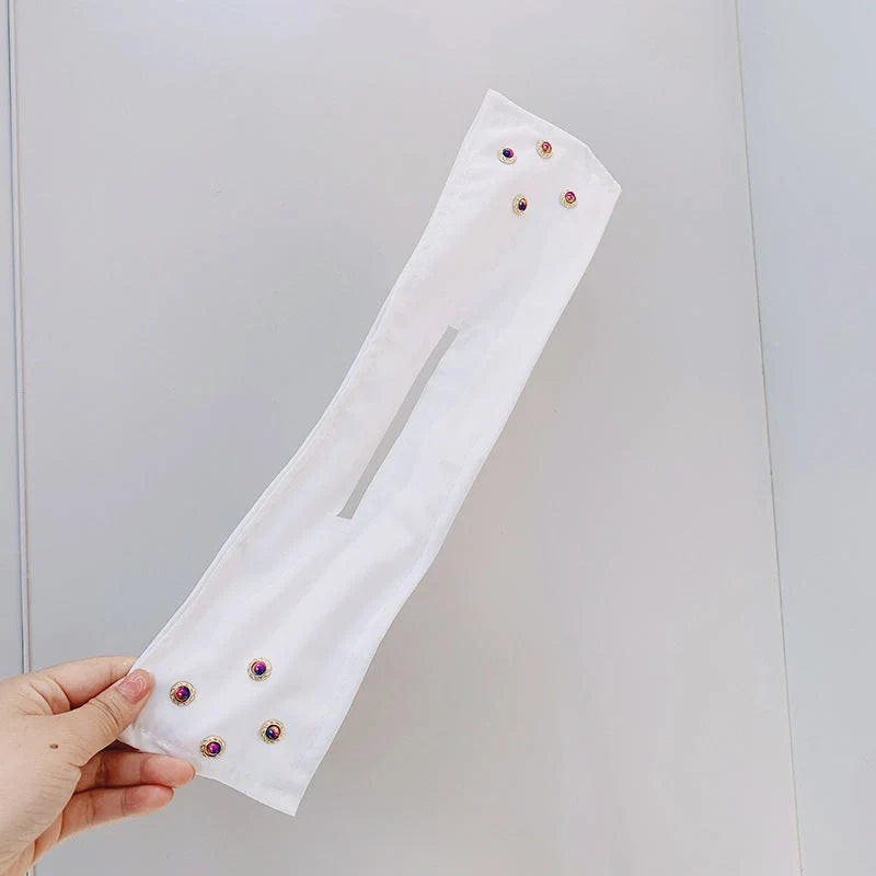 Women's elegant cloth headband with diamond or pearl accents for stylish hairstyles