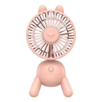 Compact portable USB-powered desktop cooling fan with adjustable airflow and shaking head