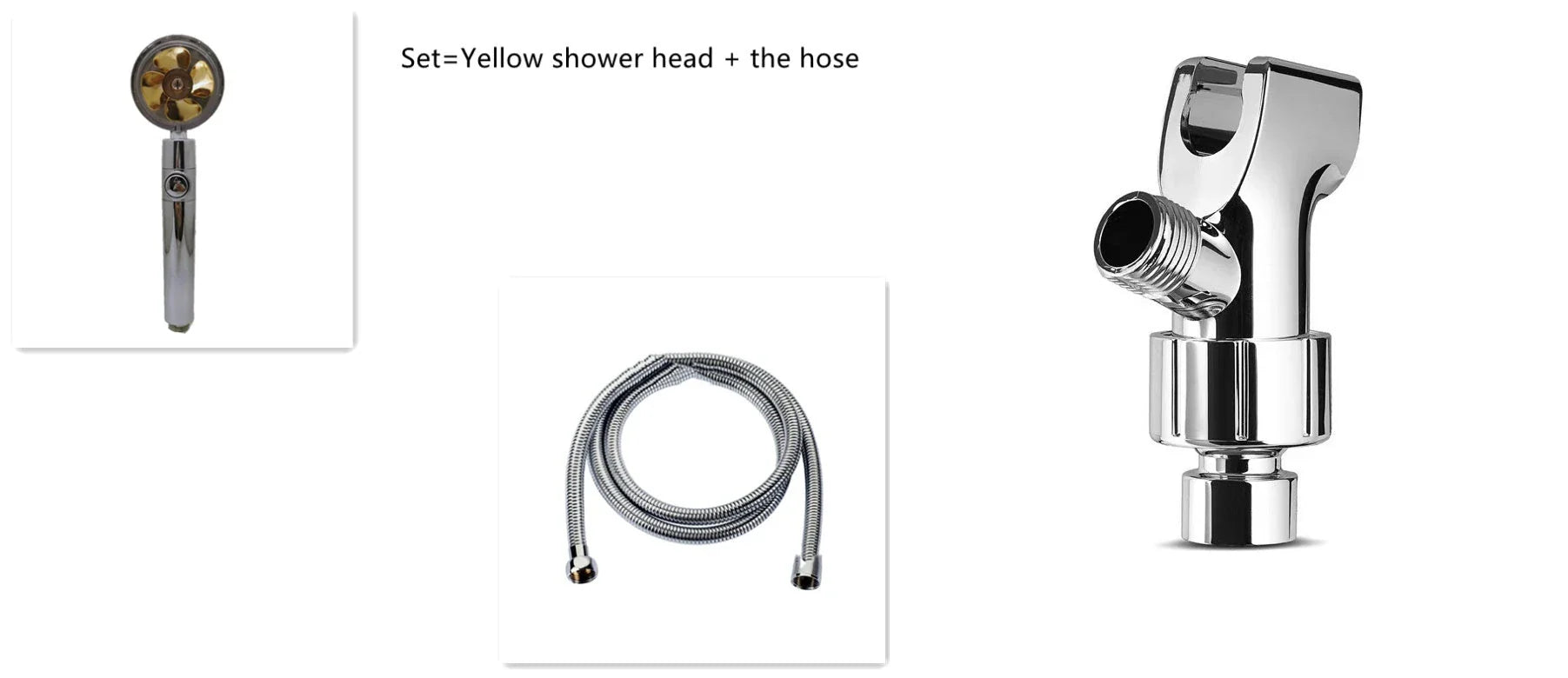 360° Rotating Shower Head with Built-In Fan - Premium ABS Plastic Construction, Water-Saving High-Pressure Spray