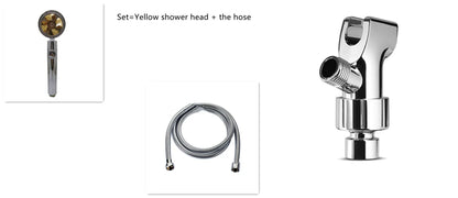 360° Rotating Shower Head with Built-In Fan - Premium ABS Plastic Construction, Water-Saving High-Pressure Spray