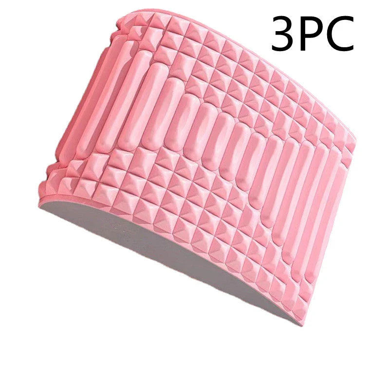 Premium back stretcher pillow with acupressure design to relieve neck, lumbar, and sciatica pain