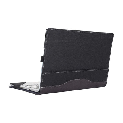 Black imitation leather protective sleeve for Microsoft Surface Laptop 6 with creative Chinese-style bracket design