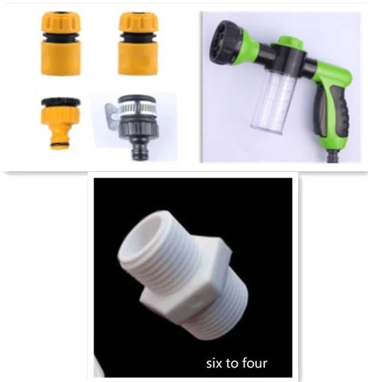 Premium high-pressure water gun with 8-in-1 adjustable nozzle for versatile household and automotive cleaning