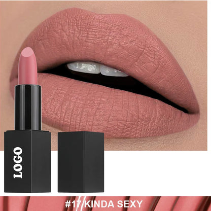 Beauty Does Not Fade waterproof matte lipstick in standard case with anti-discoloration technology