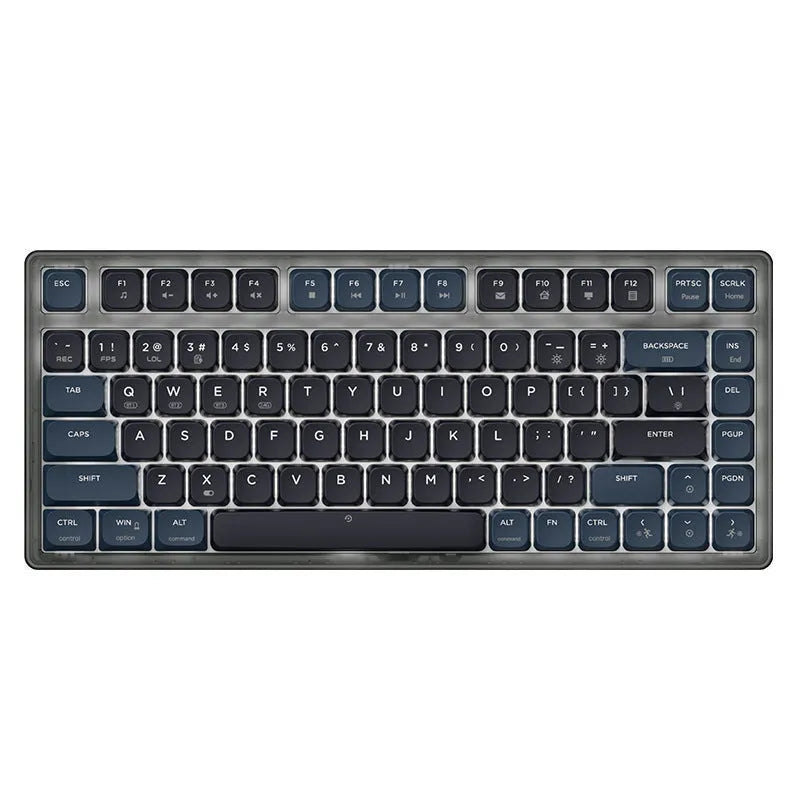 Ajazz AK832PRO triple-mode mechanical keyboard with colour screen and compact 81-key layout