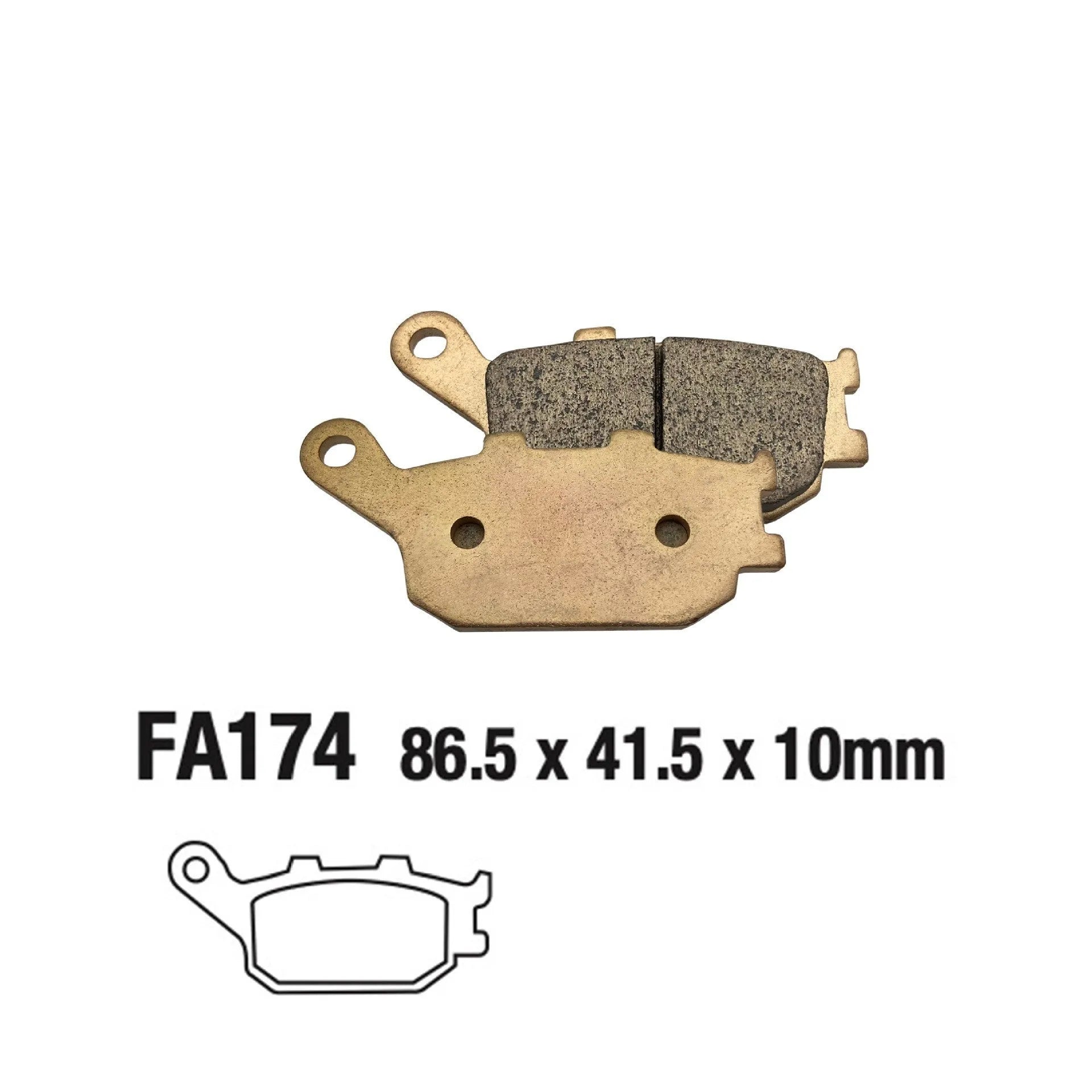 Single set of sintered metallic rear brake pads for Honda CBR954RR, CBR929RR, and CBR900RR-03 motorcycles.