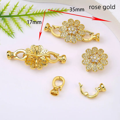 Small 18K gold colour electroplated necklace buckle for DIY jewellery making