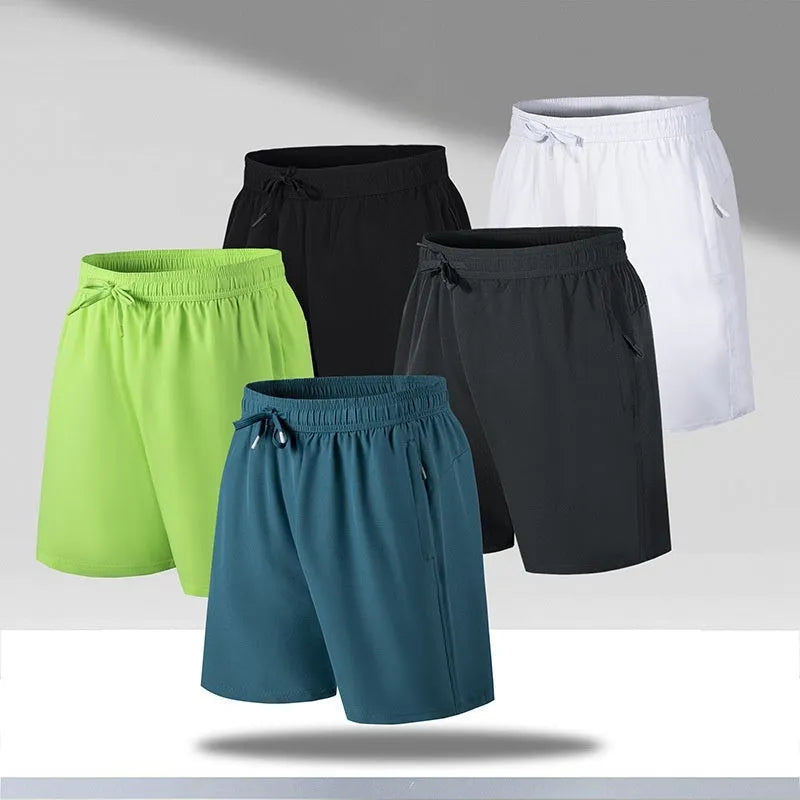 Men's Loose-Fit Quick-Dry Sports Shorts in Ice Silk Polyester: Breathable and Micro-Elastic for Summer Comfort in Sizes M to 6XL