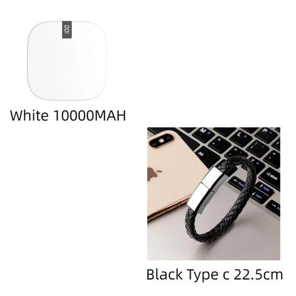 10000mAh mini power bank with digital display showing battery percentage