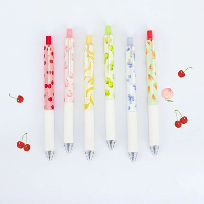 Fruit scented pressurised gel pen with 0.5mm black ink and plastic barrel