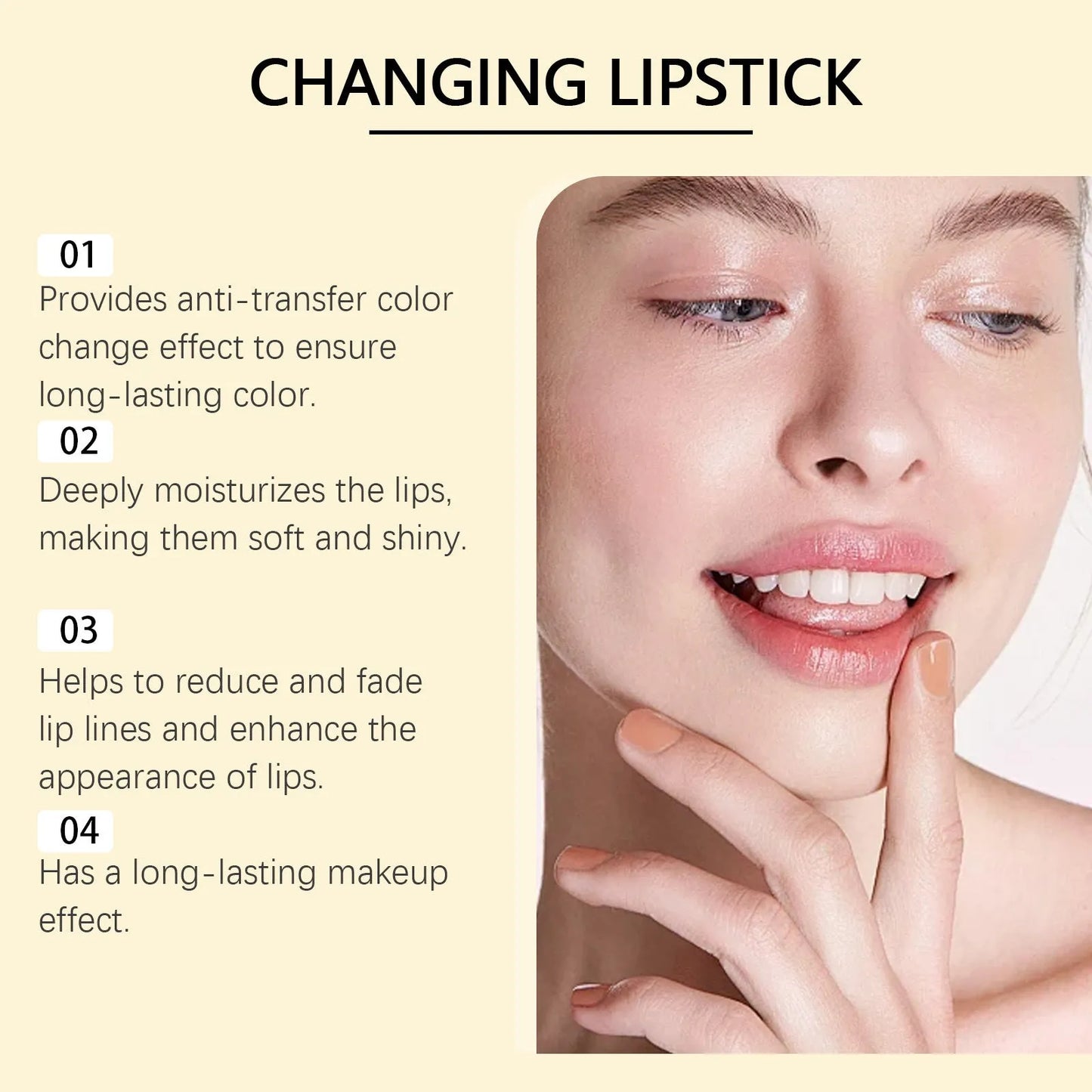 Gold foil nourishing lipstick 3.5g in rectangular gold case with hyaluronic acid and vitamin E