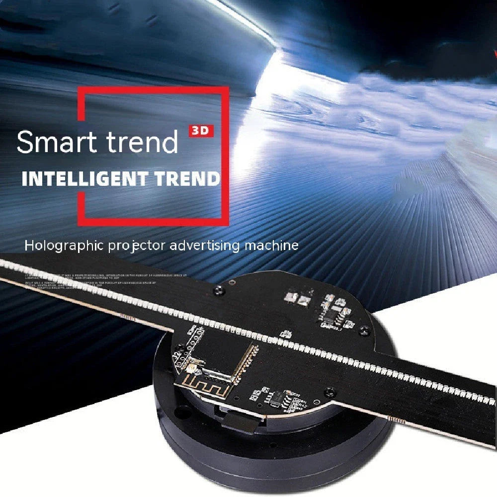 Cutting-Edge Holographic Fan Display for Dynamic Advertising - Mesmerizing 3D Effect, Sleek Design, Versatile Content Support