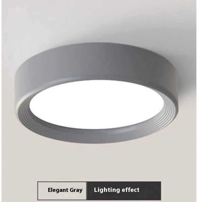 LED ultra-thin surface mounted downlight ceiling light in black aluminium shell