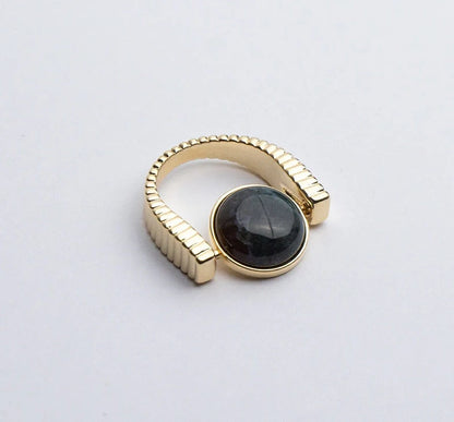 Original Fidget Spinner Ring with natural stone spinner for stress relief
