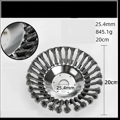 Stainless steel wire lawn mower head for garden weed and debris removal