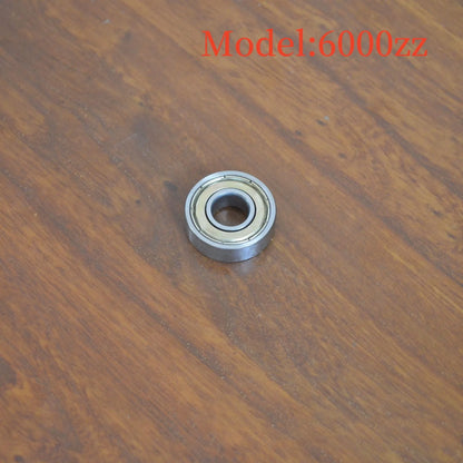6000ZZ carbon steel ball bearing with 10x26x8mm dimensions and metal shields.
