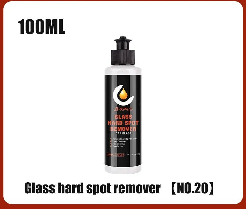 Tube of glass oil film remover cleaning cream paste for car and window decontamination