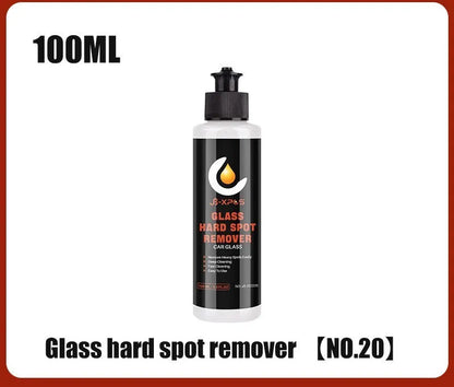 Tube of glass oil film remover cleaning cream paste for car and window decontamination