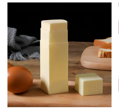 White polypropylene butter applicator box holding 6x6x3cm stick for kitchen use, temperature resistant -20°C to 140°C