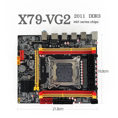 X79-VG2 desktop computer motherboard with LGA 2011 CPU socket and PCI Express slot