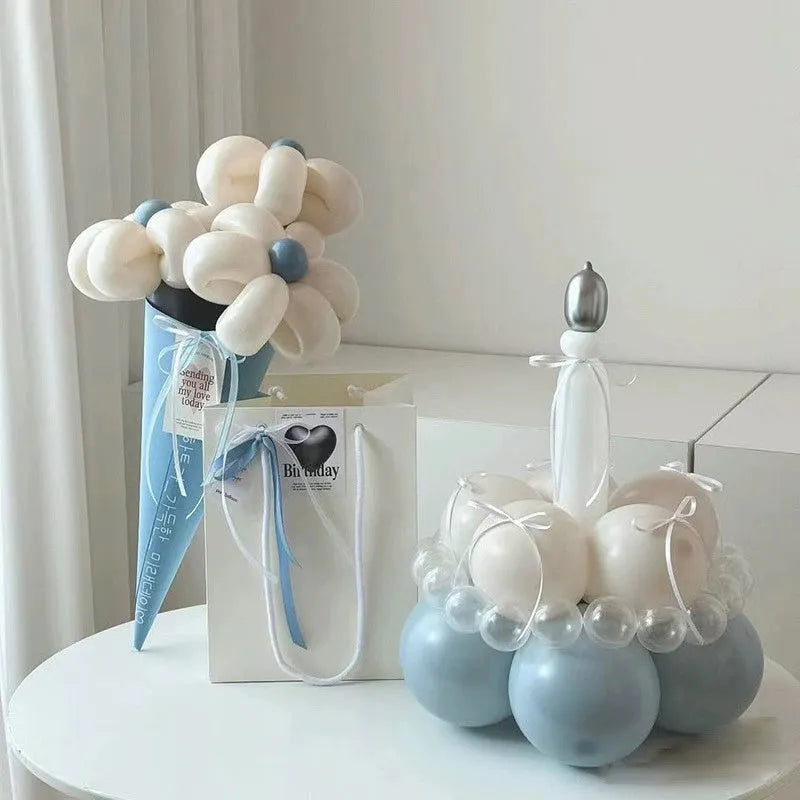 Balloon bouquet DIY kit for cake decorating with round balloon and 10 style options