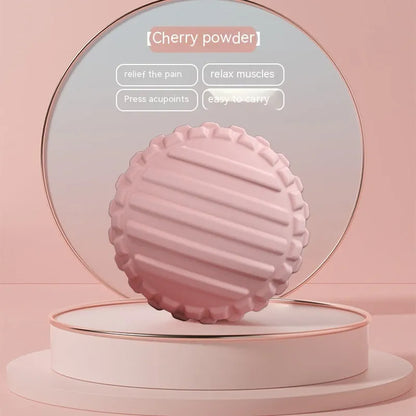 6cm pink TPR round foot massage relax yoga ball for trigger point release