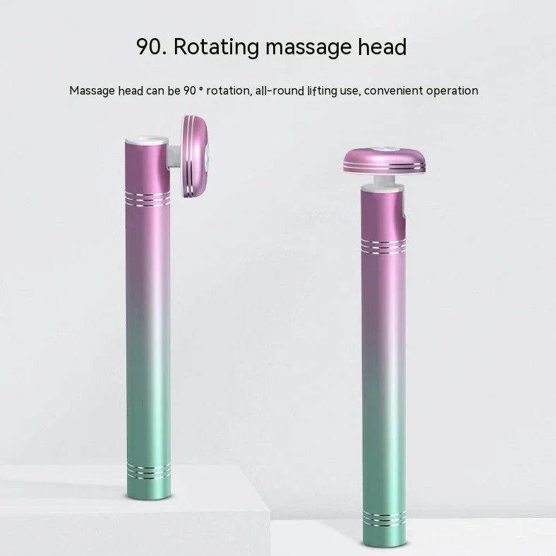 Facial lifting eye beauty instrument with vibration function and colour light therapy, aluminium alloy plastic construction