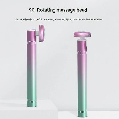 Facial lifting eye beauty instrument with vibration function and colour light therapy, aluminium alloy plastic construction