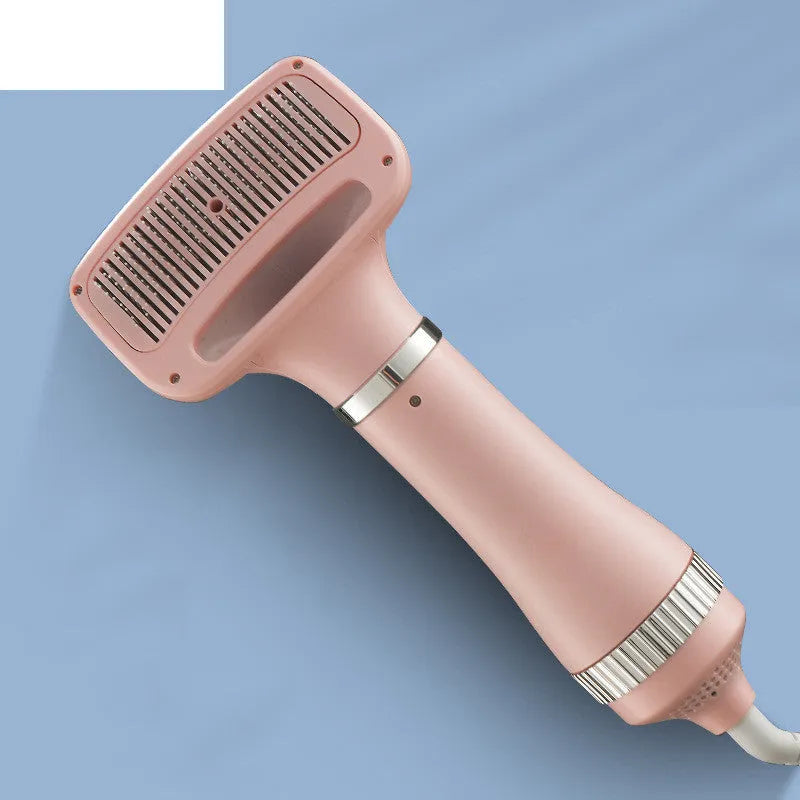 Household dog teddy pet hair dryer grooming tool with adjustable airflow settings and one-key hair removal feature