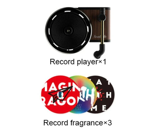 Classic Aroma-Diffusing Record Player Decoration - A unique and elegant home decor piece that diffuses soothing fragrances throughout your living space.