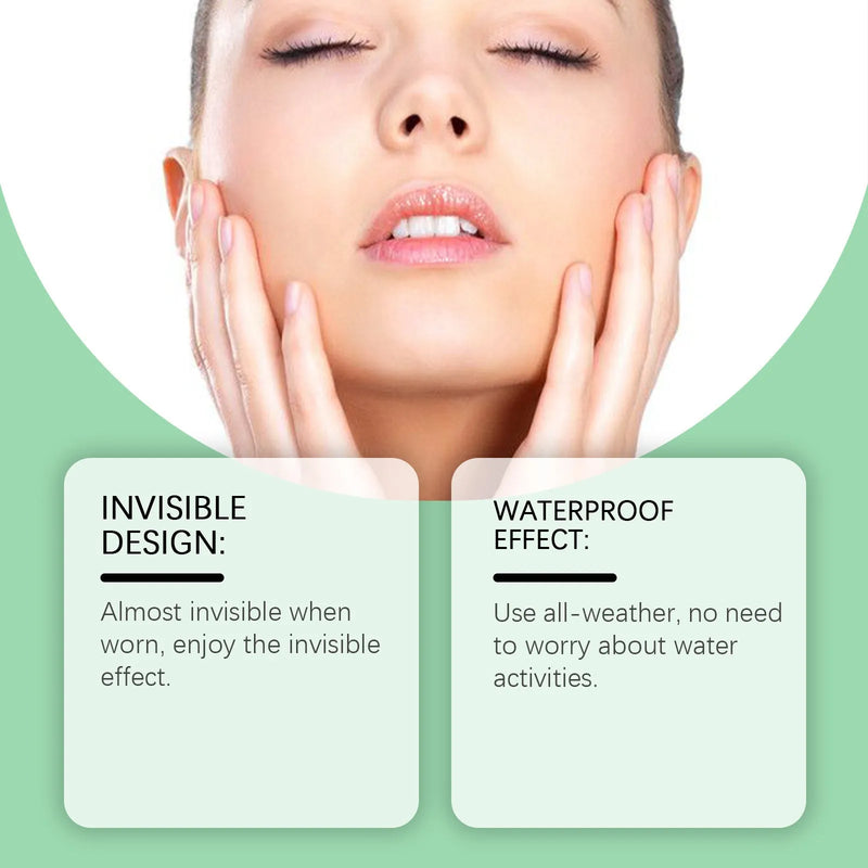 Facial lifting tape invisible adhesive bandage suit for skin firming and face shaping, including droplet-shaped lifting stickers, invisible lifting patches, and adjustable lifting ropes for daily skin care and non-surgical facial contouring.