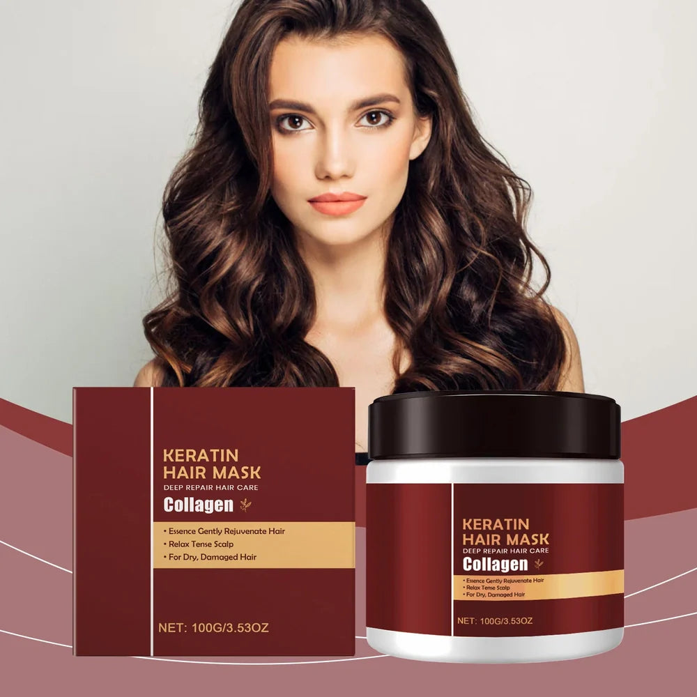 5.5cm cube hair mask with hydrolysed keratin and collagen for protein repair