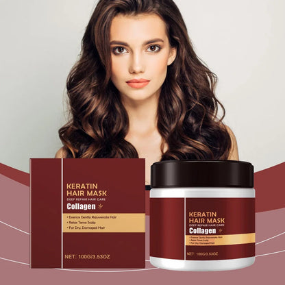 5.5cm cube hair mask with hydrolysed keratin and collagen for protein repair