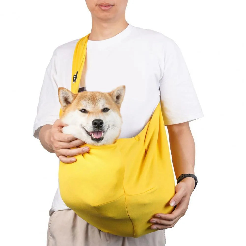 Cat messenger bag in folded and unfolded positions showing large capacity interior and breathable fabric construction