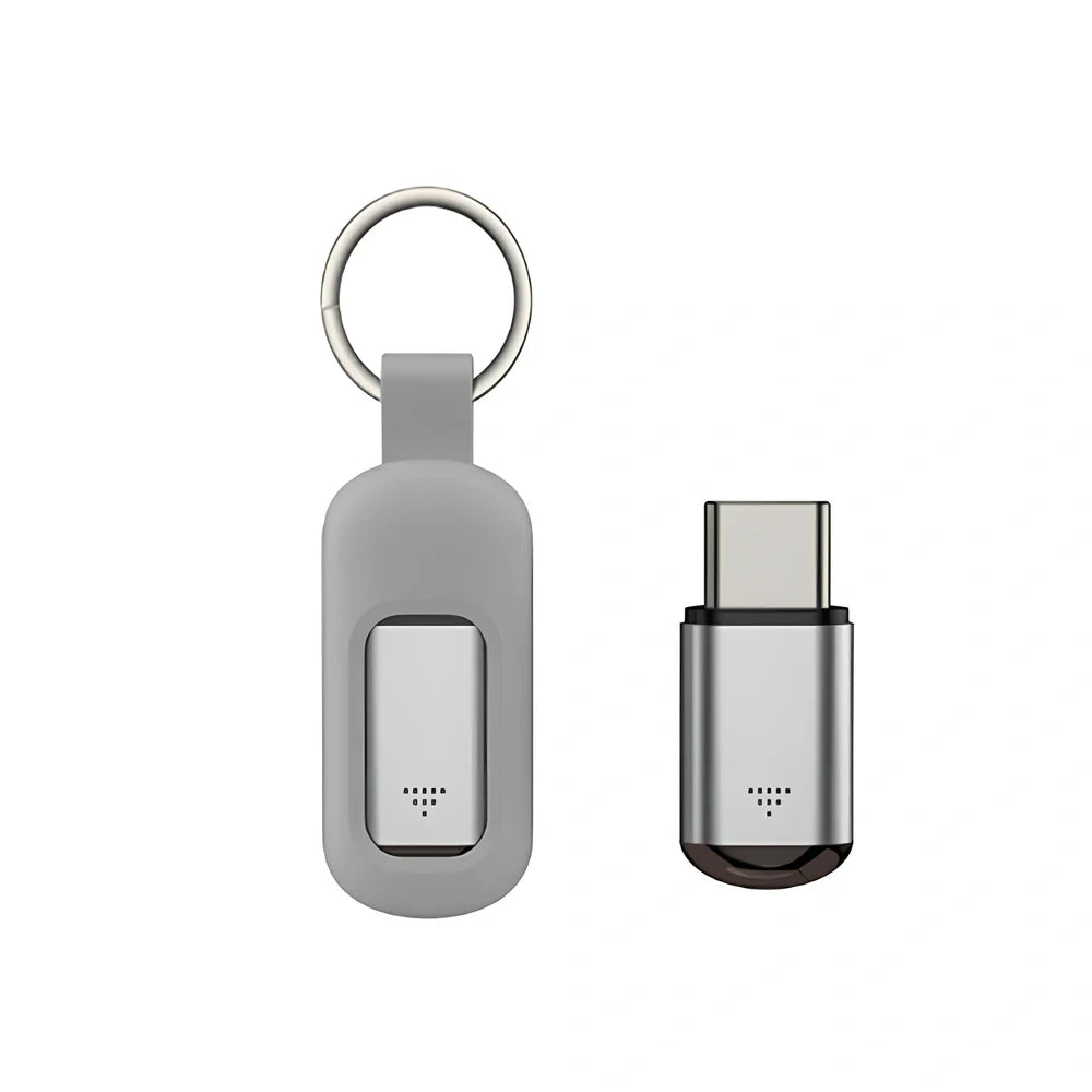 Black mobile phone infrared remote control learning device measuring 42mm by 14mm by 8mm with smartphone connection
