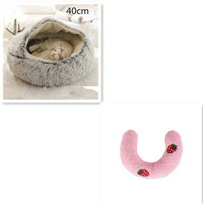 Cozy All-in-One Pet Bed in various colors and sizes, providing a plush and comfortable retreat for cats and dogs