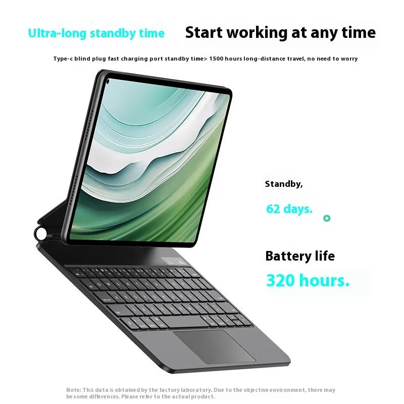 Miaocontrol Keyboard Pro11 magnetic wireless keyboard cover for Huawei Matepad tablets in black or white