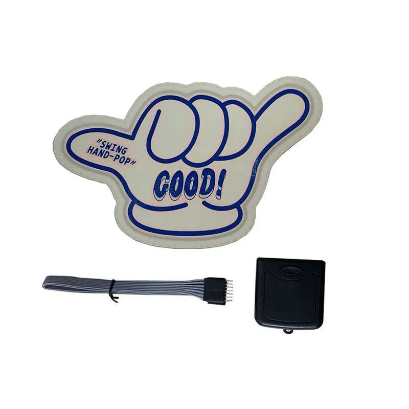 Luminous wall sticker kit showing adhesive film, driver unit, and connecting cable for glow in the dark decoration.