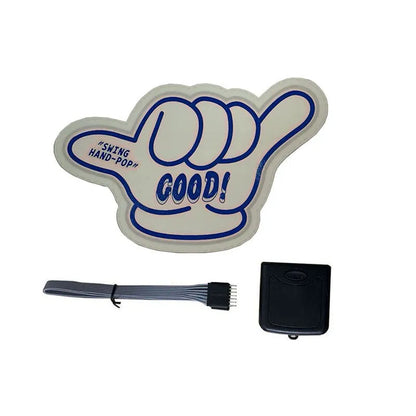Luminous wall sticker kit showing adhesive film, driver unit, and connecting cable for glow in the dark decoration.