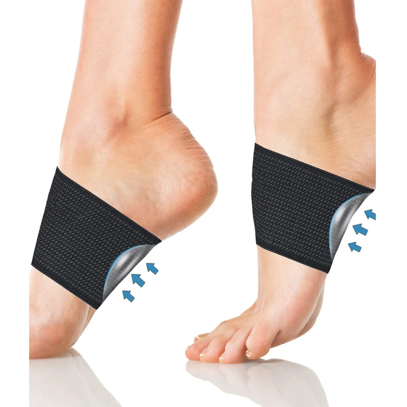 Men's and women's flat foot support elastic bandage with heart pad and arch support