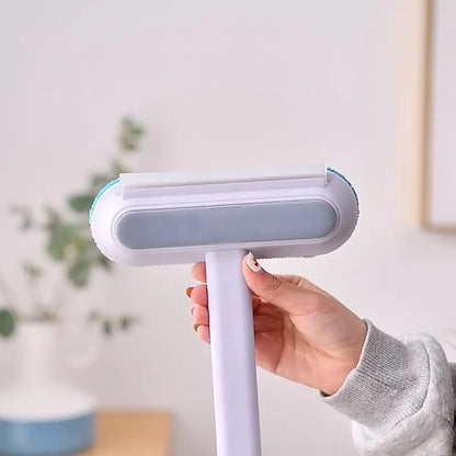 Multifunctional hair removal brush with flannel surface for pet hair and screen cleaning