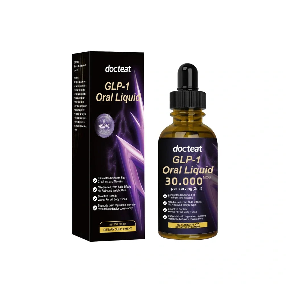 Transparent 30ml drip tube bottle with dropper showing glycerin-based liquid inside