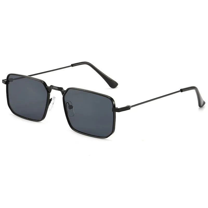 Men's steampunk sunglasses with square quadrilateral frames in gold, silver, and black colour options