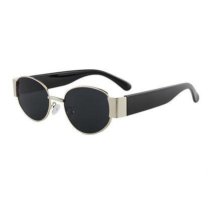 Small round sunglasses with UV400 protection, AC lenses, available in six colour combinations